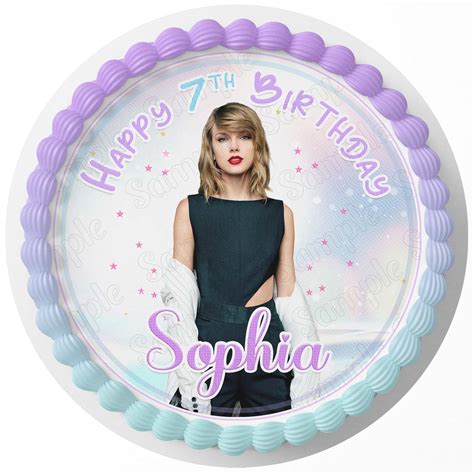 Taylor Swift RD Edible Cake Toppers Round – Ediblecakeimage