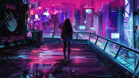 HD wallpaper: digital art, artwork, cyberpunk, science fiction, city ...