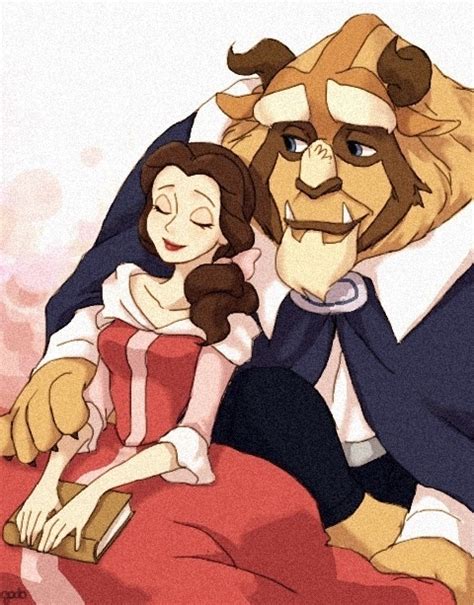 Belle and the Beast - Disney Couples Fan Art (34291878) - Fanpop