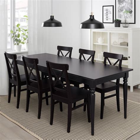 INGATORP Extendable table - black - IKEA in 2020 | Black dining room ...