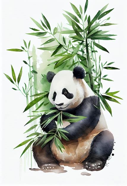 Premium Photo | Panda eating bamboo