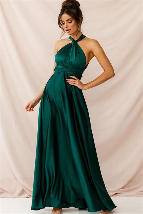 Ariana Multiway Maxi Dress Green Jade in 2021 | Maxi dress green, Multi ...