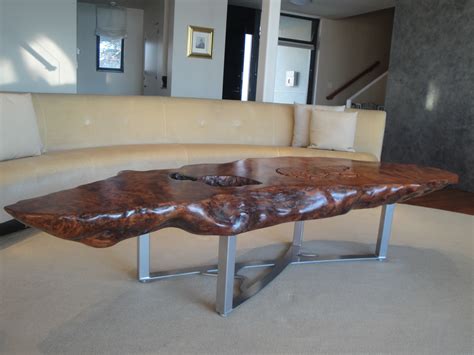 redwood burl coffee table #CustomFurniture | Log furniture, Live edge ...