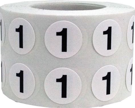 Tiny Number 1 Labels 0.5 Inch Round Number Stickers - Etsy