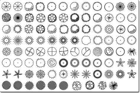 Landscape Design Plant Symbols | Landscape architecture drawing ...