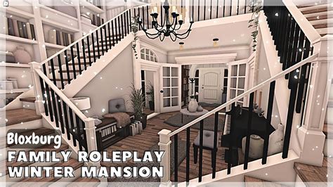 BLOXBURG: Family Roleplay Winter Mansion Speedbuild (interior + full ...