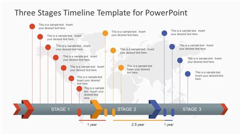 Project Timeline Three Stages - SlideModel