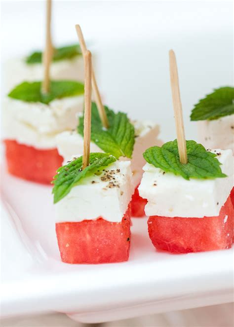 Watermelon Feta Skewers | Healthy Appetizers for Summer | Rezept ...