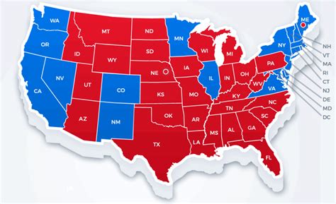 Red State And Blue State Map – Map Vector