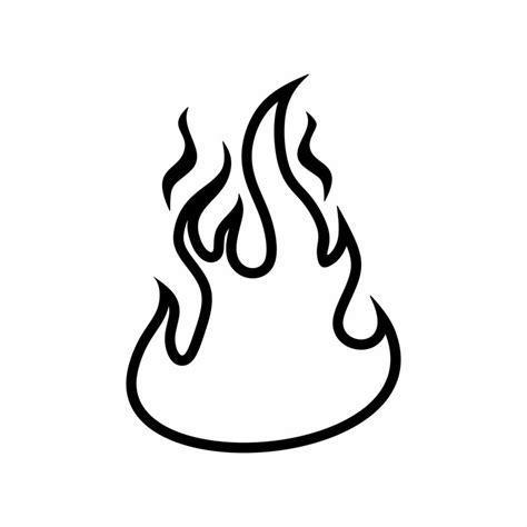 Fire flame line vector icon 9901669 Vector Art at Vecteezy