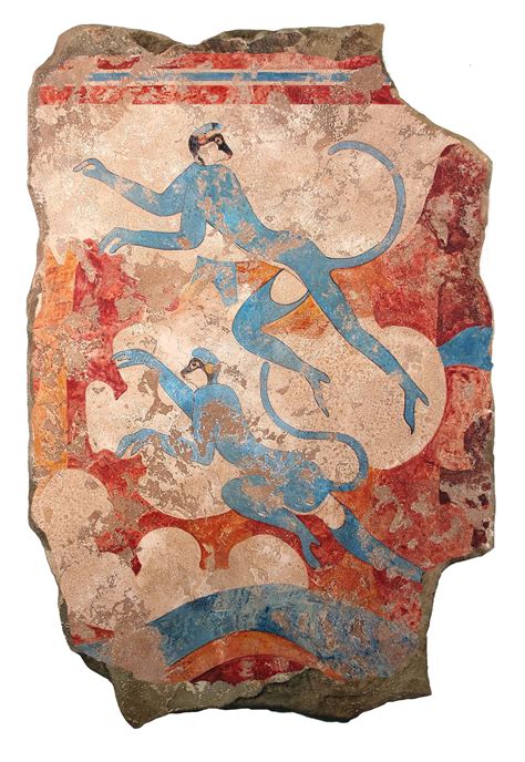 The Blue Monkeys. Minoan Fresco from the Akrotiri Collection of ...