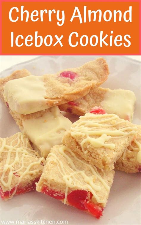 Delicious Cherry Almond Icebox Cookies - Maria's Kitchen | Icebox ...