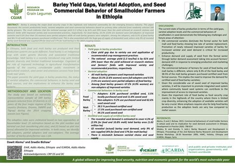 Barley Yield Gaps, Varietal Adoption, and Seed Commercial Behavior of ...