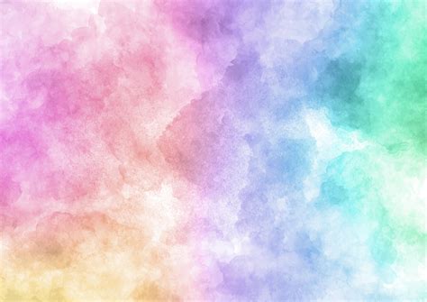 Rainbow coloured hand painted watercolour background 7994607 Vector Art ...