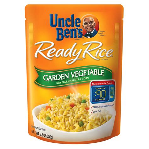 Uncle Ben's Ready Rice Garden Vegetable Rice 8.8 oz Nutrition Recipes ...