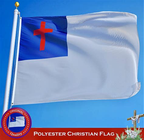 G128 - Christian Flag 3x5 ft Christian Cross Religious Church Flag ...