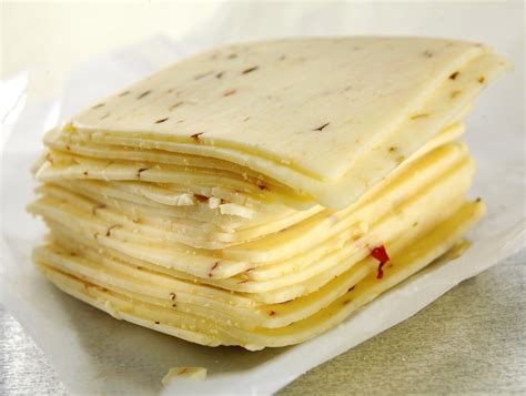 Stack of Sliced Pepper Jack Cheese - Prepared Food Photos, Inc.