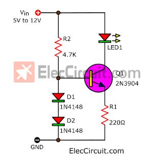 Constant current circuit using transistors | ElecCircuit.com