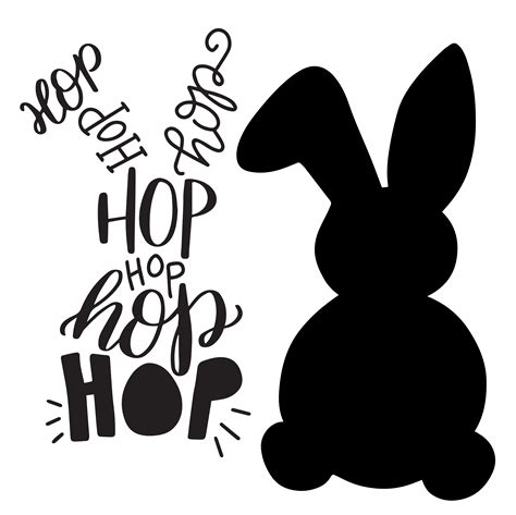 Silhouette clipart easter bunny, Silhouette easter bunny Transparent ...