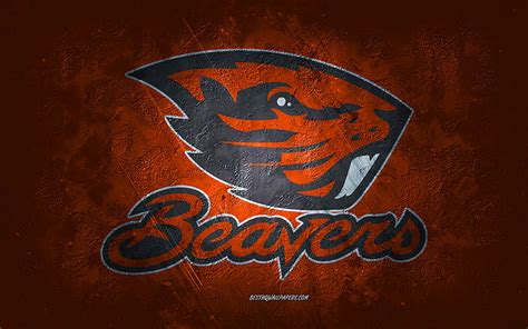 Oregon State Beavers, American football team, orange background, Oregon ...