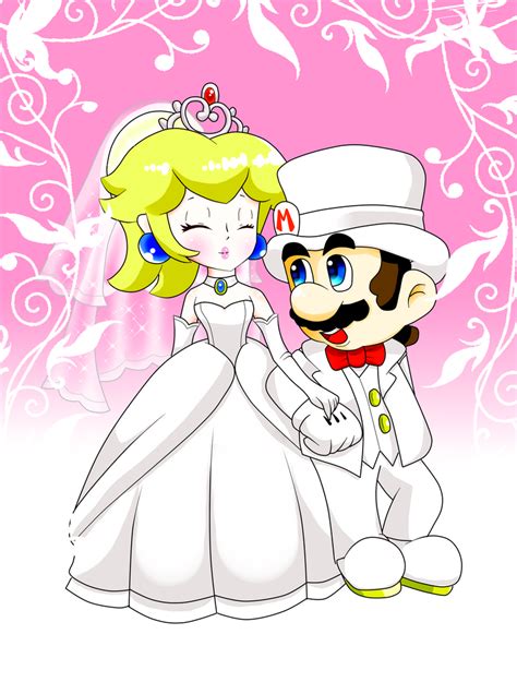 Wedding Mario and Peach by GeekytheMariotaku on DeviantArt