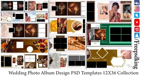 Wedding Photo Album Design PSD Templates 12X36 Collection