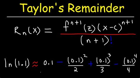 Taylor's Remainder Theorem - YouTube