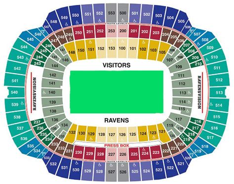 M&T Bank Stadium Seating Chart | M&T Bank Stadium | Baltimore, Maryland