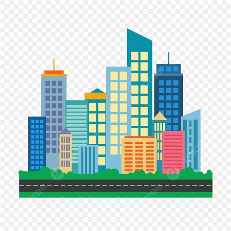 Commercial Building Clipart Vector, Commercial City Cartoon Colored ...