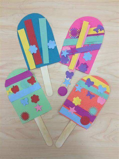 Popsicle Summer Art Craft for Preschoolers, Kindergarten, or Summer ...