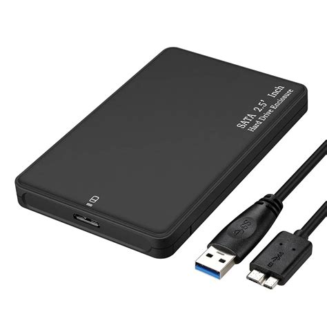 Black 2.5 Inch HDD Box USB 3.0 SATA Hard Drive External Enclosure High ...