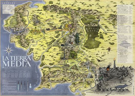 Middle Earth Map :: Behance