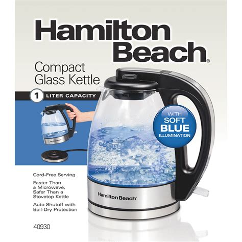 Hamilton Beach Compact 1 Liter Glass Kettle - 40930 | HamiltonBeach.com