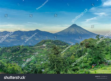 Panorama Mountains Volcano Villages Highlands Guatemala Stock Photo ...