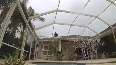 Super Gutter Replacement on Pool Enclosure (Time Lapse) By: Mr Screen ...