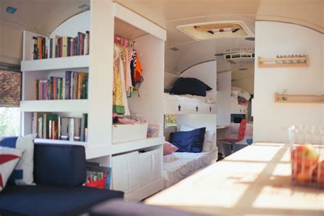 School bus camper, Camper interior design, Bus conversion