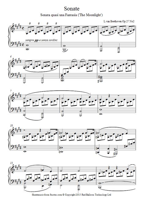 Picture 80 of Moonlight Sonata Piano Sheet Music Easy With Letters ...