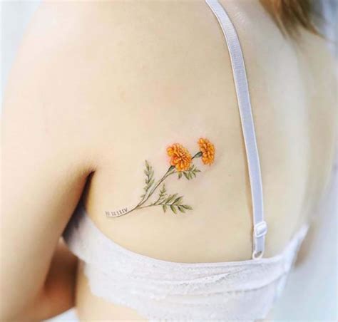 Aggregate more than 70 minimalist marigold tattoo - in.coedo.com.vn