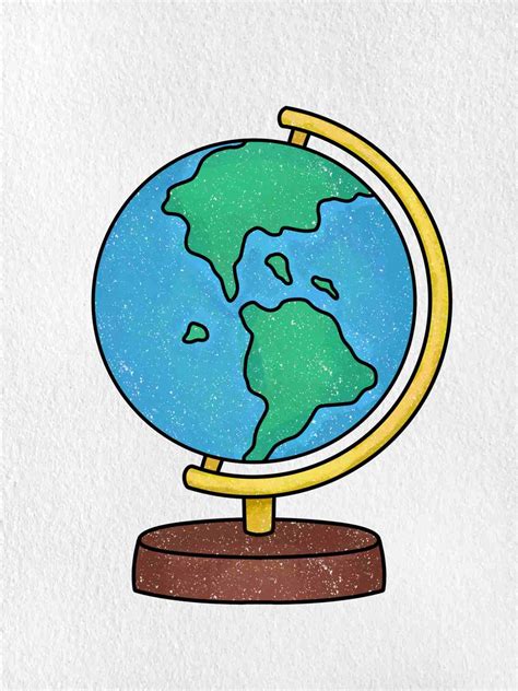 Earth Globe Drawing