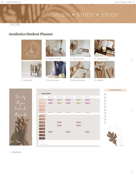 Aesthetics Student Planner-ALL-IN-ONE student school planner- Free ...