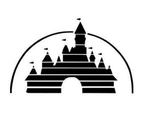 Black Disney Castle Silhouette