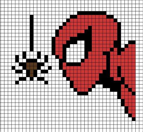 Spiderman (with spider) Pixel Art | Dibujos sencillos, Dibujitos ...