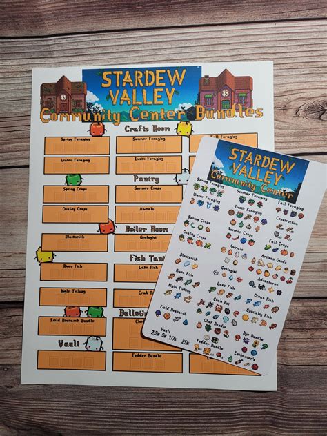 Stardew Valley Community Center Bundles Sticker Checklist - Etsy UK