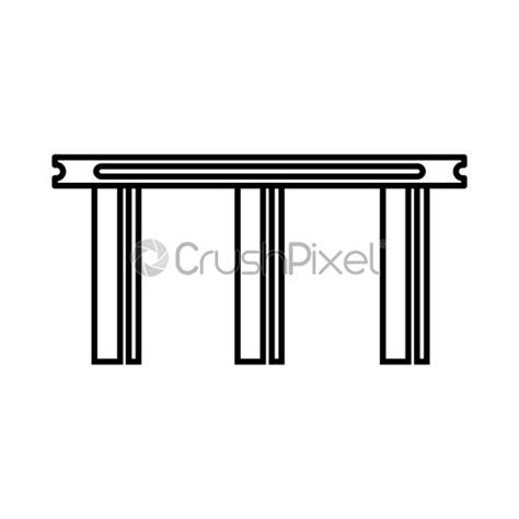 Bridge icon, outline style - stock vector 3212387 | Crushpixel