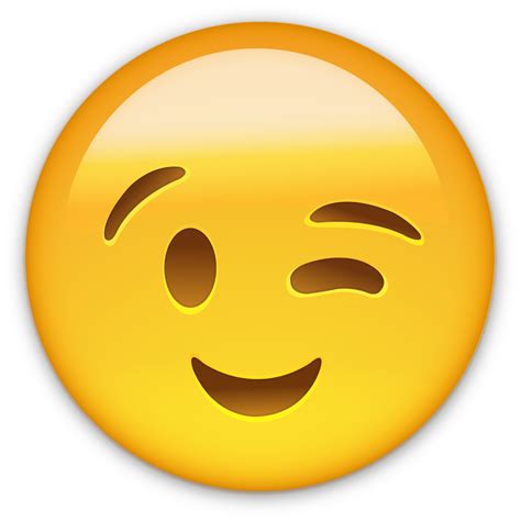 Emoticon Smiley Wink Smile Whatsapp Emoji Transparent HQ PNG Download ...