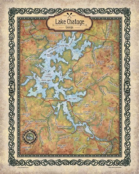 Lake Chatuge, Lake Chatuge Map, Lake Chatuge Georgia, Georgia Gifts ...