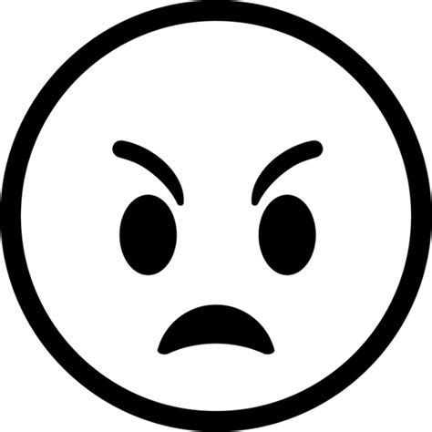 Transparent Angry Emoji Png Angry Emoji Black And White Png Download ...