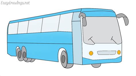 How To Draw A Bus Step by Step - [17 Easy Phase] + [Video] | Easy ...