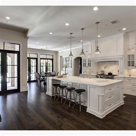 25 Stylish Dark Hardwood Floors with White Cabinets 2024