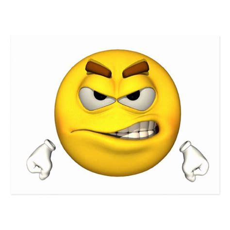 Emotion Guy - Angry Postcard | Zazzle.com in 2021 | Funny emoji faces ...